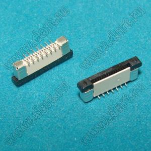 1226-14-01B розетка SMD для плоского шлейфа (FPC); P=0,5мм; вертикальный вход; 14-конт.