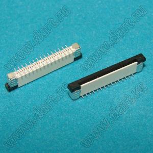 1226-32-01B розетка SMD для плоского шлейфа (FPC); P=0,5мм; вертикальный вход; 32-конт.