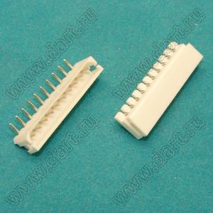A2502-10AW (5268-10AW, MOLEX 22057105) вилка однорядная угловая на плату; шаг 2,50мм; 10-конт.
