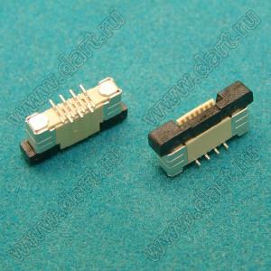 1226-07-01B розетка SMD для плоского шлейфа (FPC); P=0,5мм; вертикальный вход; 7-конт.