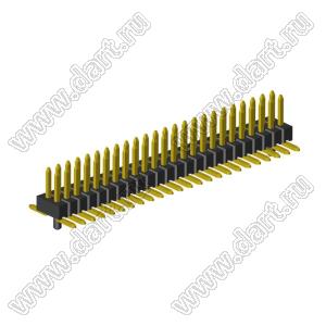 2199SB-68G-SMPG-2020 вилка двухрядная прямая SMD, шаг 1,27x1,27мм, 2x34конт. с направляющими в плату