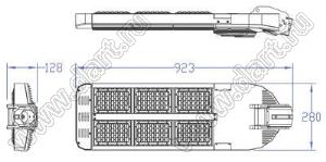 BL-SL029168-PW светильник уличный светодиодный; P=185Вт; нейтральный; 4000-6000К; >100лм/Вт; Φν=>18500лм; LED=168LED; Ra=>75; >30000час; IP65