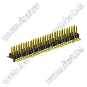 2199SB-74G-SMPG-2020 вилка двухрядная прямая SMD, шаг 1,27x1,27мм, 2x37конт. с направляющими в плату