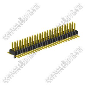 2199SB-70G-SMPG-2020 вилка двухрядная прямая SMD, шаг 1,27x1,27мм, 2x35конт. с направляющими в плату