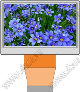 A027DL01-V1 модуль TFT-LCD RGB; 2,7"дюйм; 320x240пикс.; ярк.=250кд/кв.м.; контраст.=200:1; Uп=3,3/3,3В