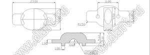 BLHL-LD70 рассеиватель для светодиодных ламп; L23,00 x W11,60 x H7,10мм; Q=60 x 90°; поликарбонат