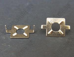 PCB-41A терминал заземления для печатной платы под винтовое крепление М4; бронза никелированная; t=0,3мм