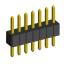 2199SA-07G-301523 (PLL1.27-7) вилка штыревая открытая прямая однорядная на плату для монтажа в отверстия, шаг 1,27мм, 1x7 конт.