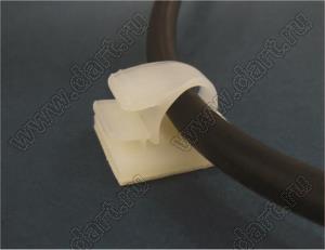 FWU-10(3M) зажим кабеля на самоклеящейся площадке; нейлон-66 (UL); натуральный; 31,0x19,0мм