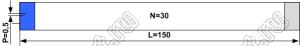 BLFPC P0,5 30PIN 150mm REV шлейф плоский сверхтонкий FFC/FPC; 30; длина 150мм; контакты на разных поверхностях