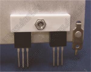 TC-53 кожух двух транзисторов; полибутилентерефталат (PBT) (UL); 94V-0; натуральный