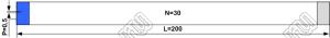 BLFPC P0,5 30PIN 200mm REV шлейф плоский сверхтонкий FFC/FPC; 30; длина 200мм; контакты на разных поверхностях