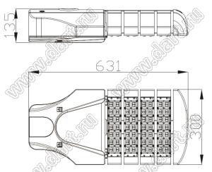 BL-SL044120-PW светильник уличный светодиодный; P=120Вт; нейтральный; 3700-5000К; >95лм/Вт; Φν=>10200лм; LED=56LED; Ra=>70; >50000час; IP66