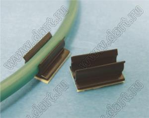 THVC-1(B) зажим кабеля на самоклеящейся площадке; 15,82х10,62мм; ABS (UL); черный