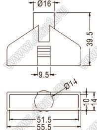 STAT-CV24 изолятор разъема mini-Fit 20 pin на кабель; полиэстер PE; черный