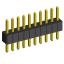 2199SA-10G-301523 (PLL1.27-10) вилка штыревая открытая прямая однорядная на плату для монтажа в отверстия, шаг 1,27мм, 1x10 конт.