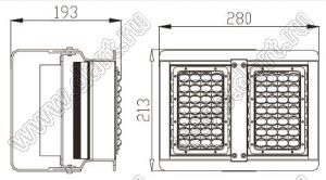 BL-TS009056-WW прожектор туннельный; P=60Вт; теплый; 4000-6000К; >90лм/Вт; Φν=>5400лм; LED=56LED; Ra=>80; >30000час;