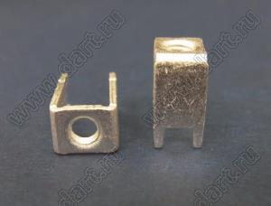 PCB-37M4 (PCB-015-M4, MY-015-M4) терминал винтовой для пайки в печатную плату; M4x0,7; латунь луженая; 1мм