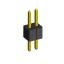 2199SA-02G-301523 (PLL1.27-2) вилка штыревая открытая прямая однорядная на плату для монтажа в отверстия, шаг 1,27мм, 1x2 конт.