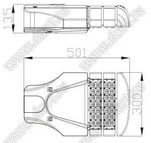 BL-SL038060-PW светильник уличный светодиодный; P=60Вт; нейтральный; 3700-5000К; >95лм/Вт; Φν=>5100лм; LED=28LED; Ra=>70; >50000час; IP66