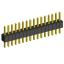 2199SA-16G-301523 (PLL1.27-16) вилка штыревая открытая прямая однорядная на плату для монтажа в отверстия, шаг 1,27мм, 1x16 конт.