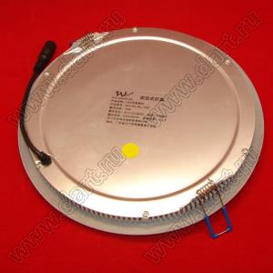 WH-PL-6L-15W светильник встраиваемый 15 Вт светодиодный белый круглый, теплый свет (драйвер 110-250V / 300мА), посадочное отверстие 195 мм; Uпит.=110-250В