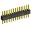 2199SA-13G-301523 (PLL1.27-13) вилка штыревая открытая прямая однорядная на плату для монтажа в отверстия, шаг 1,27мм, 1x13 конт.