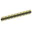 2199SA-40G-301523 (PLL1.27-40, JILN-14151140CNG1S068005) вилка штыревая открытая прямая однорядная на плату для монтажа в отверстия, шаг 1,27мм, 1x40 конт.