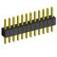 2199SA-12G-301523 (PLL1.27-12) вилка штыревая открытая прямая однорядная на плату для монтажа в отверстия, шаг 1,27мм, 1x12 конт.