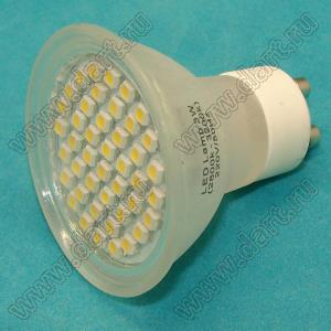 CTW-GU10-3W-WW лампа светодиодная; GU10; 44LEDs; Uп=AC100V-240V 50Hz; P=3Вт; белый теплый