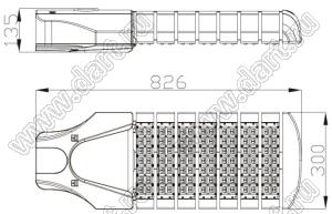 BL-SL053210-WW светильник уличный светодиодный; P=210Вт; теплый; 2600-3700К; >85лм/Вт; Φν=>19950лм; LED=98LED; Ra=>80; >50000час; IP66