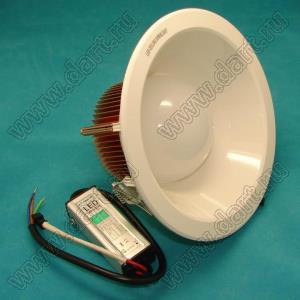 B36302-WW-30W светильник встраиваемый 30 Вт светодиодный белый круглый, теплый свет (драйвер LED-L0912-A), посадочное отверстие 162 мм; Uпит.=90-264В