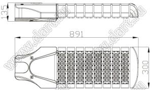 BL-SL056240-PW светильник уличный светодиодный; P=240Вт; нейтральный; 3700-5000К; >95лм/Вт; Φν=>20400лм; LED=112LED; Ra=>70; >50000час; IP66