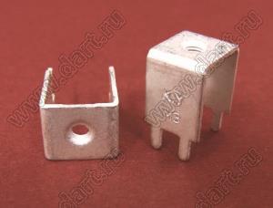 PCB-28(M3) терминал винтовой для пайки в печатную плату; A=18,8мм; B=14,8мм; M3x0,5; латунь луженая; 0,8мм