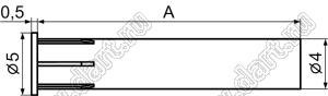 LEM-97S cветовод; A=8,5мм; B=4,0мм; поликарбонат (UL); прозрачный