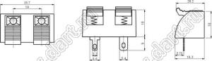 WP2-7 блок безвинтовых зажимов для 2 проводов акустических систем