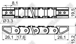 GULY-3AB-XXF канал кабельный сборный; нейлон-66 (UL); черный