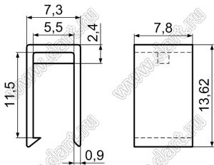 TRCMP-1 фиксатор транзистора; полибутилентерефталат (PBT) (UL); 94V-0; натуральный