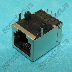 7008-6P6C-S-SOCKET розетка RJ-45 на плату, 6 позиций, 6 контактов экранированный