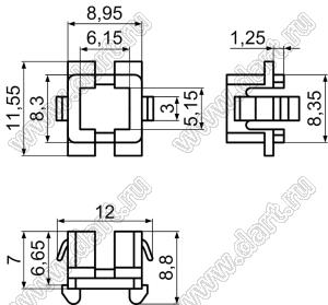 TSC-27 кожух переключателя; поликарбонат + пластик ABS (UL); натуральный