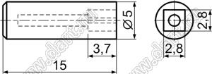 TSC-22 толкатель переключателя; поликарбонат + пластик ABS; белый