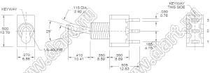 T8014-SEBQ переключатель рычажный миниатюрный прямой ON-OFF-ON