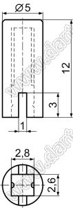 TSC-26 толкатель переключателя; нейлон-66 (UL); черный
