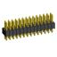 2199SB-028G-301523 (PLLD1.27-28) штыревая вилка открытая прямая двухрядная на плату для монтажа в отверстия, шаг 1,27x1,27мм, 2x14конт.