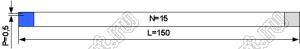 BLFPC P0,5 15PIN 150mm REV шлейф плоский сверхтонкий FFC/FPC; 15; длина 150мм; контакты на разных поверхностях