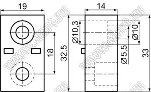 TERBL-33 соединитель проводов винтовой; полибутилентерефталат (UL); черный