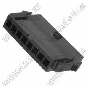 3000HM-08P-1 (Micro-Fit 3.0™ MOLEX 043640-0800) колодка на кабель (вилка) однорядная, шаг 3,0 мм; 8 конт.; шаг 3,0мм; 8-конт.