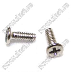 BLCM-030080100N винт с плоской крестовой головкой; M3x8x10; никелированная сталь