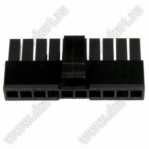 3000HF-10P-1 (Micro-Fit 3.0™ MOLEX 043645-1000) колодка на кабель (розетка) однорядная, шаг 3,0 мм; 10 конт.; шаг 3,0мм; 10-конт.