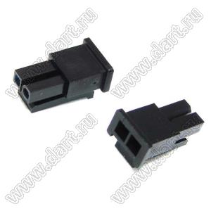 3000HF-02P-1 (Micro-Fit 3.0™ MOLEX 043645-0200) колодка на кабель (розетка) однорядная, шаг 3,0 мм; 2 конт.; шаг 3,0мм; 2-конт.